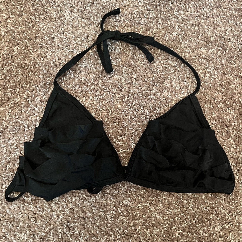 Ruffle string bikini top